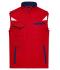Unisex Workwear Softshell Vest - COLOR - Rood/navy 8529