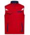 Unisex Workwear Softshell Vest - COLOR - Red/navy 8529