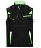 Unisex Workwear Softshell Vest - COLOR - Black/lime-green 8529