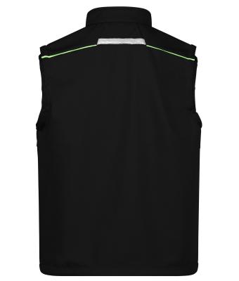 Unisex Workwear Softshell Vest - COLOR - Zwart/lime 8529