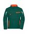 Unisexe Veste workwear softshell hiver - COLOR - Vert-foncé/orange 8530