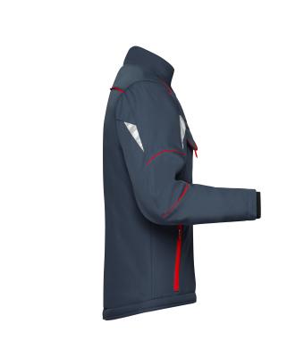 Unisex Workwear Softshell Padded Jacket - COLOR - Carbon/rood 8530
