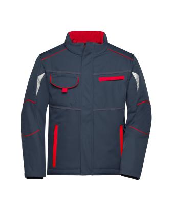 Unisex Workwear Softshell Padded Jacket - COLOR - Carbon/rood 8530
