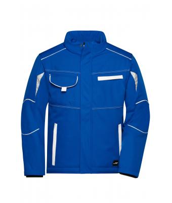 Unisex Workwear Softshell Padded Jacket - COLOR - Royal/white 8530