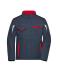 Unisex Workwear Softshell Padded Jacket - COLOR - Carbon/rood 8530