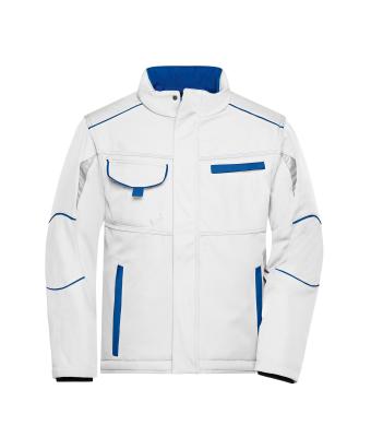 Unisex Workwear Softshell Padded Jacket - COLOR - Wit/royal 8530