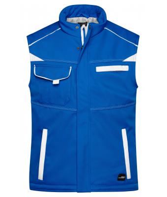 Unisexe Bodywarmer workwear softshell hiver - COLOR - Royal/blanc 8531