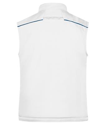 Unisexe Bodywarmer workwear softshell hiver - COLOR - Blanc/royal 8531