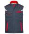Unisex Workwear Softshell Padded Vest - COLOR - Carbon/rood 8531