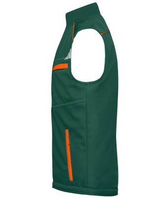 Unisex Workwear Softshell Padded Vest - COLOR - Dongergroen/oranje 8531