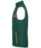 Unisex Workwear Softshell Padded Vest - COLOR - Dongergroen/oranje 8531