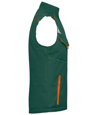 Unisex Workwear Softshell Padded Vest - COLOR - Dongergroen/oranje 8531