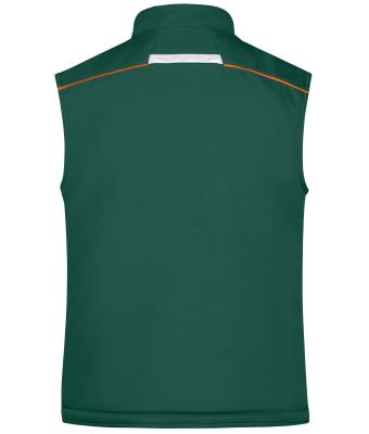 Unisex Workwear Softshell Padded Vest - COLOR - Dongergroen/oranje 8531