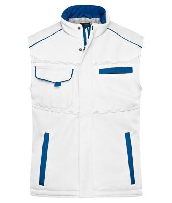 Unisex Workwear Softshell Padded Vest - COLOR - Wit/royal 8531