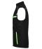 Unisex Workwear Softshell Padded Vest - COLOR - Zwart/lime 8531