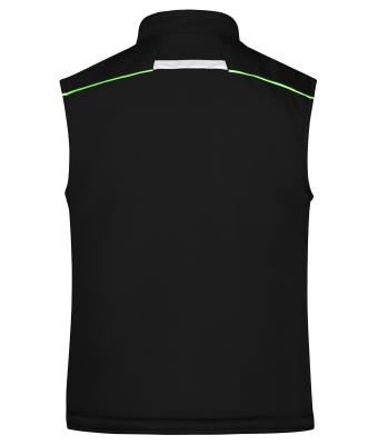 Unisex Workwear Softshell Padded Vest - COLOR - Zwart/lime 8531