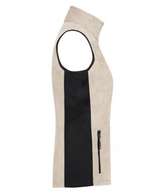 Damen Ladies' Workwear Fleece Vest - STRONG - Stone/black 8502