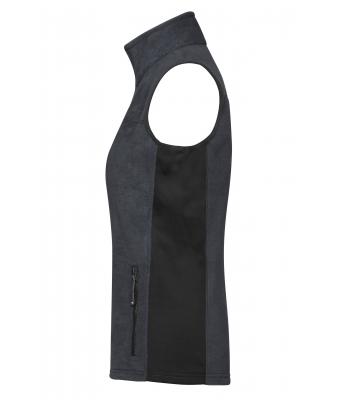 Dames Ladies' Workwear Fleece Vest - STRONG - Carbon/zwart 8502