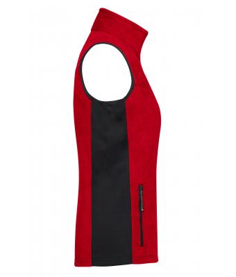 Dames Ladies' Workwear Fleece Vest - STRONG - Rood/zwart 8502