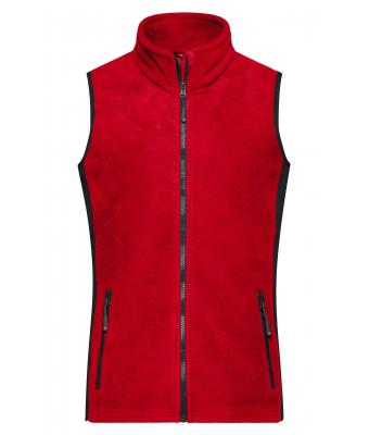Dames Ladies' Workwear Fleece Vest - STRONG - Rood/zwart 8502