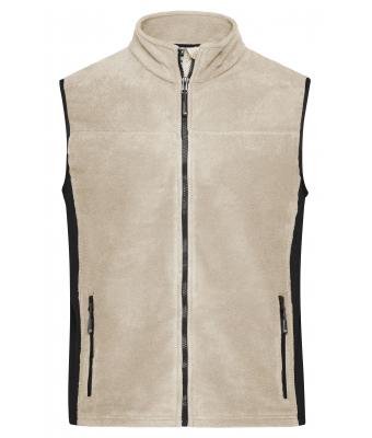 Men Men's Workwear Fleece Vest - STRONG - Stone/black 8503