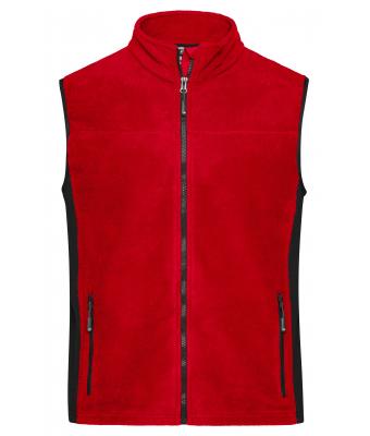 Herren Men's Workwear Fleece Vest - STRONG - Red/black 8503