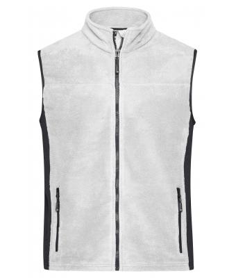 Mens white fleece vest on sale