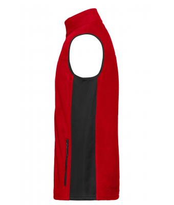 Unisexe Veste workwear polaire - STRONG - Rouge/noir 8503