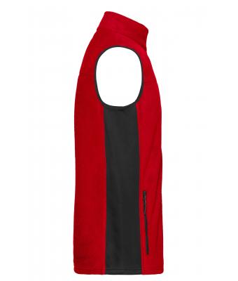 Unisexe Veste workwear polaire - STRONG - Rouge/noir 8503