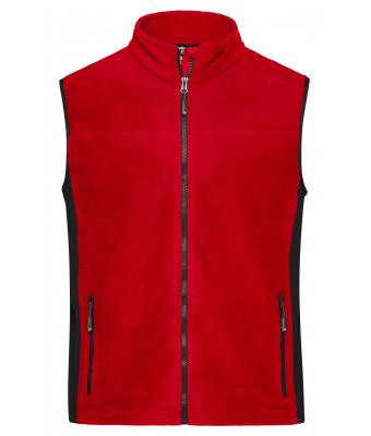 Unisexe Veste workwear polaire - STRONG - Rouge/noir 8503