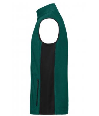 Unisex Workwear Fleece Vest - STRONG - Dark-green/black 8503