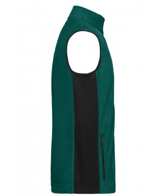 Unisex Workwear Fleece Vest - STRONG - Dark-green/black 8503