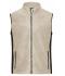 Unisex Workwear Fleece Vest - STRONG - Stone/black 8503