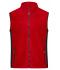 Unisex Workwear Fleece Vest - STRONG - Rood/zwart 8503