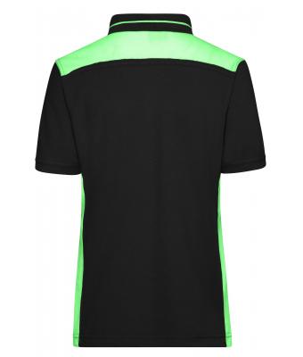 Dames Ladies' Workwear Polo - COLOR - Zwart/lime 8532