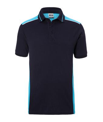 Herren Men's Workwear Polo - COLOR - Navy/turquoise 8533