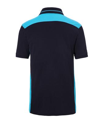 Heren Men's Workwear Polo - COLOR - Navy/turquoise 8533