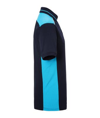 Heren Men's Workwear Polo - COLOR - Navy/turquoise 8533
