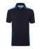 Heren Men's Workwear Polo - COLOR - Navy/turquoise 8533
