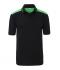 Heren Men's Workwear Polo - COLOR - Zwart/lime 8533