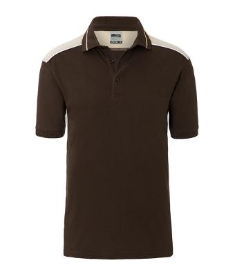 Heren Men's Workwear Polo - COLOR - Bruin/steen 8533