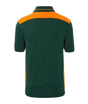 Heren Men's Workwear Polo - COLOR - Dongergroen/oranje 8533