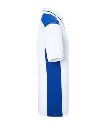 Heren Men's Workwear Polo - COLOR - Wit/royal 8533