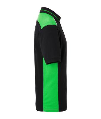 Heren Men's Workwear Polo - COLOR - Zwart/lime 8533