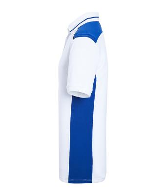 Homme Polo workwear homme - COLOR - Blanc/royal 8533