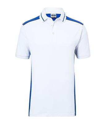 Homme Polo workwear homme - COLOR - Blanc/royal 8533