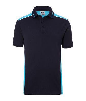 Homme Polo workwear homme - COLOR - Marine/turquoise 8533
