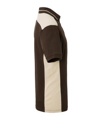 Homme Polo workwear homme - COLOR - Marron/pierre 8533