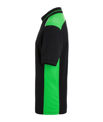 Homme Polo workwear homme - COLOR - Noir/vert-citron 8533