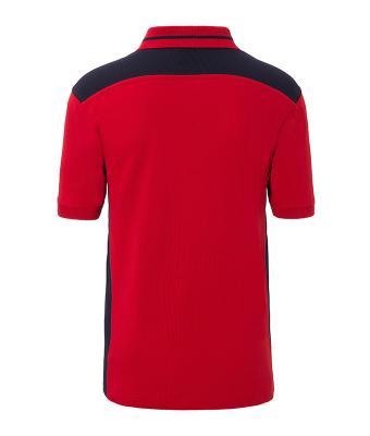 Homme Polo workwear homme - COLOR - Rouge/marine 8533